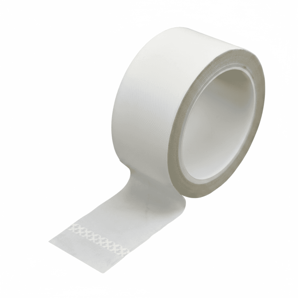 Glass Cloth Tape, a roll of white tape.
