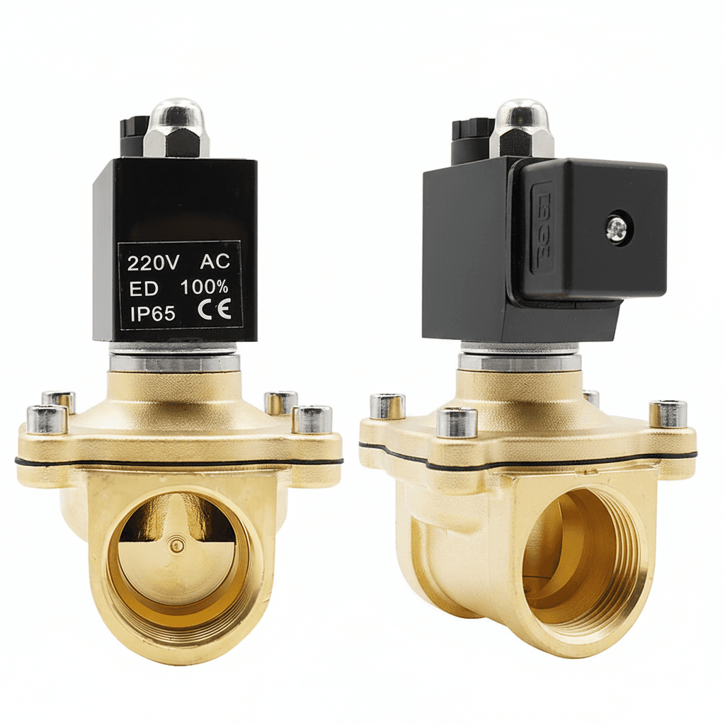 Normally closed solenoid valve.