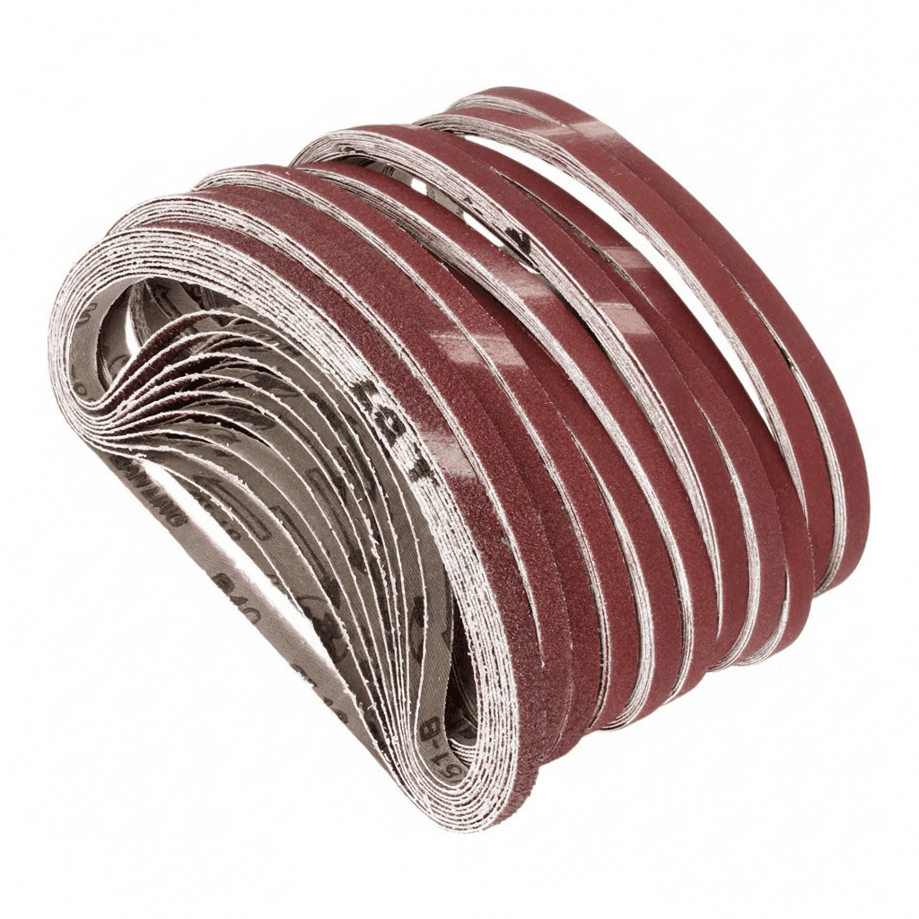 10Pcs 9*533mm sanding belts with grit 40 to 600, soft cloth for a bench sander.