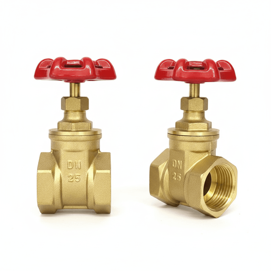 Brass Gate Valve Gate with ACARPS brand logo in top left.