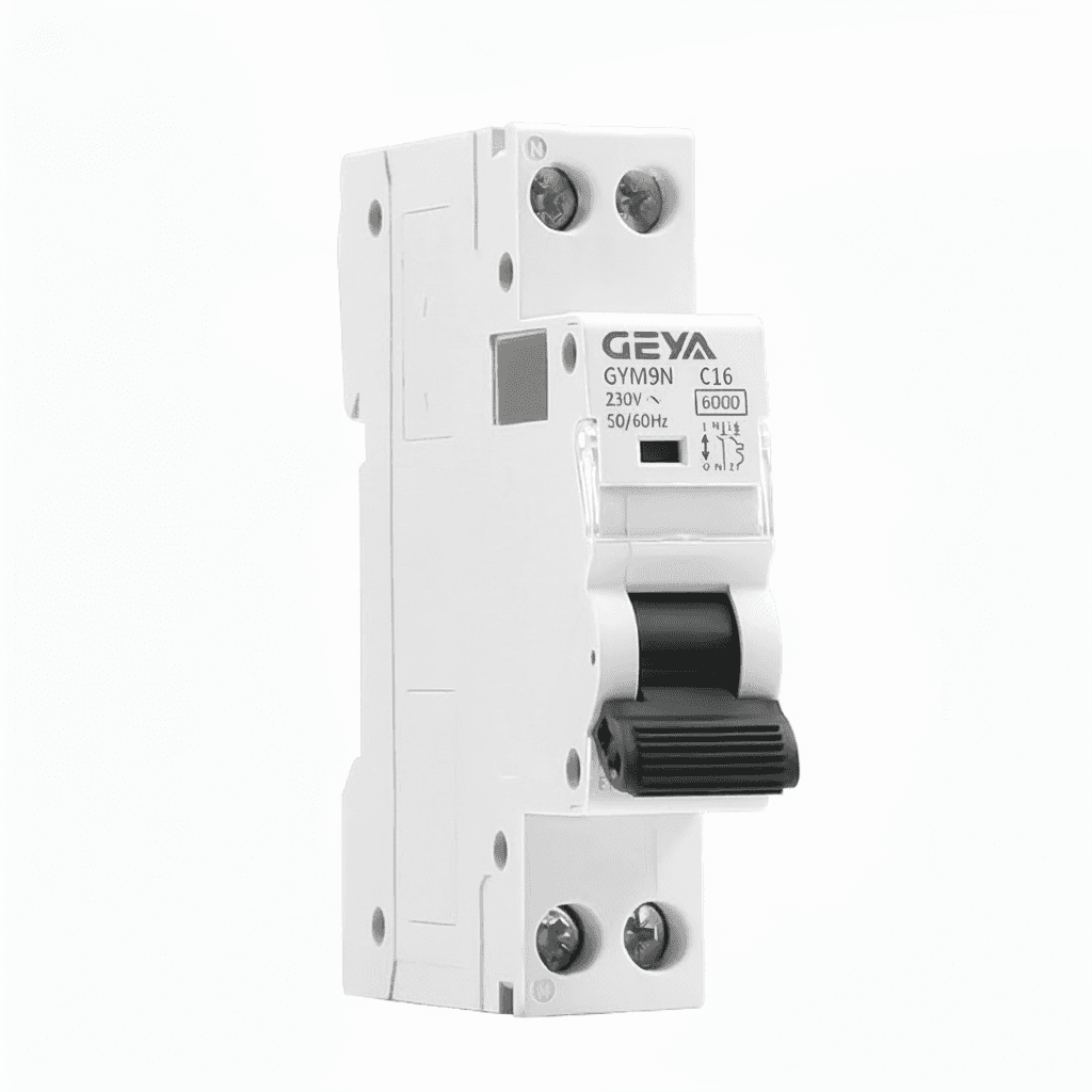 GEYA Miniature Circuit Breaker | 1P+N 6-40A 220V AC | 6kA C/B Curve DIN Rail