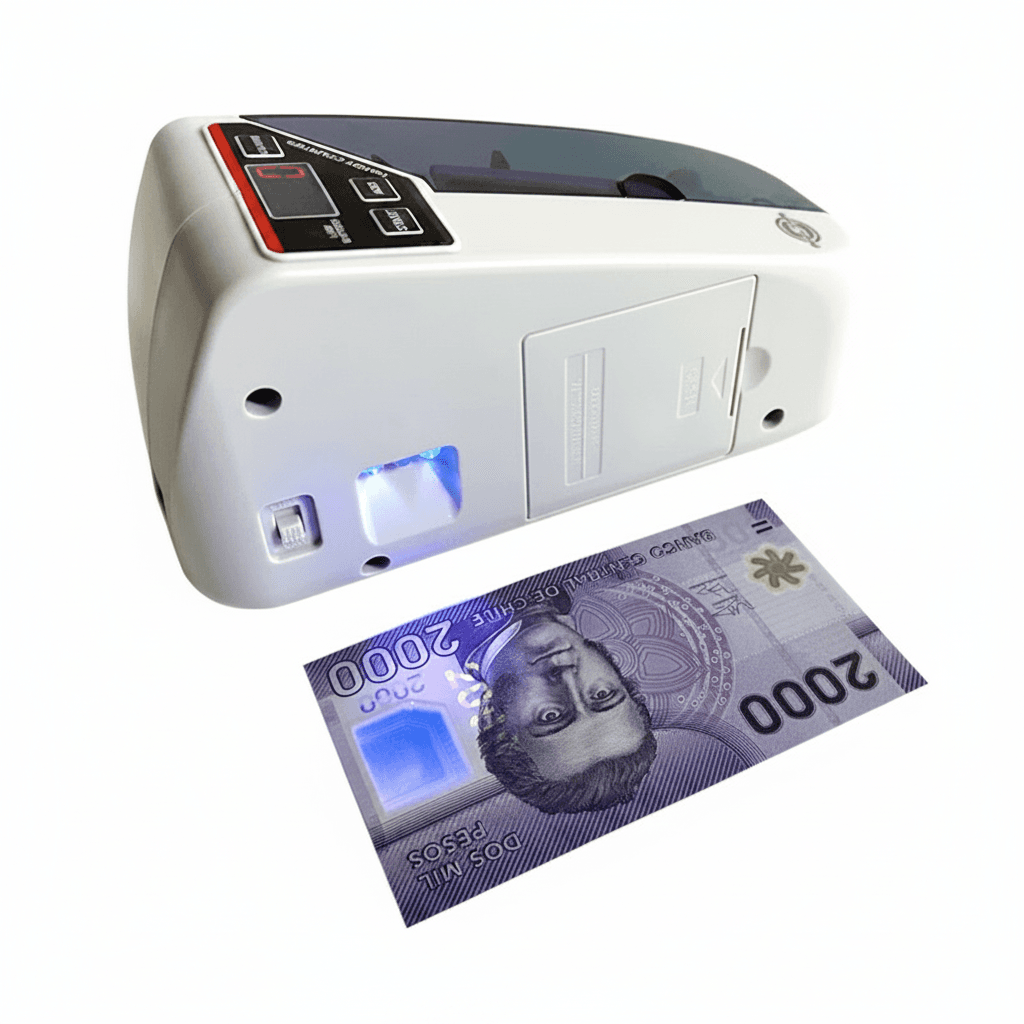 V30 Portable Note Counting Machine, front view.