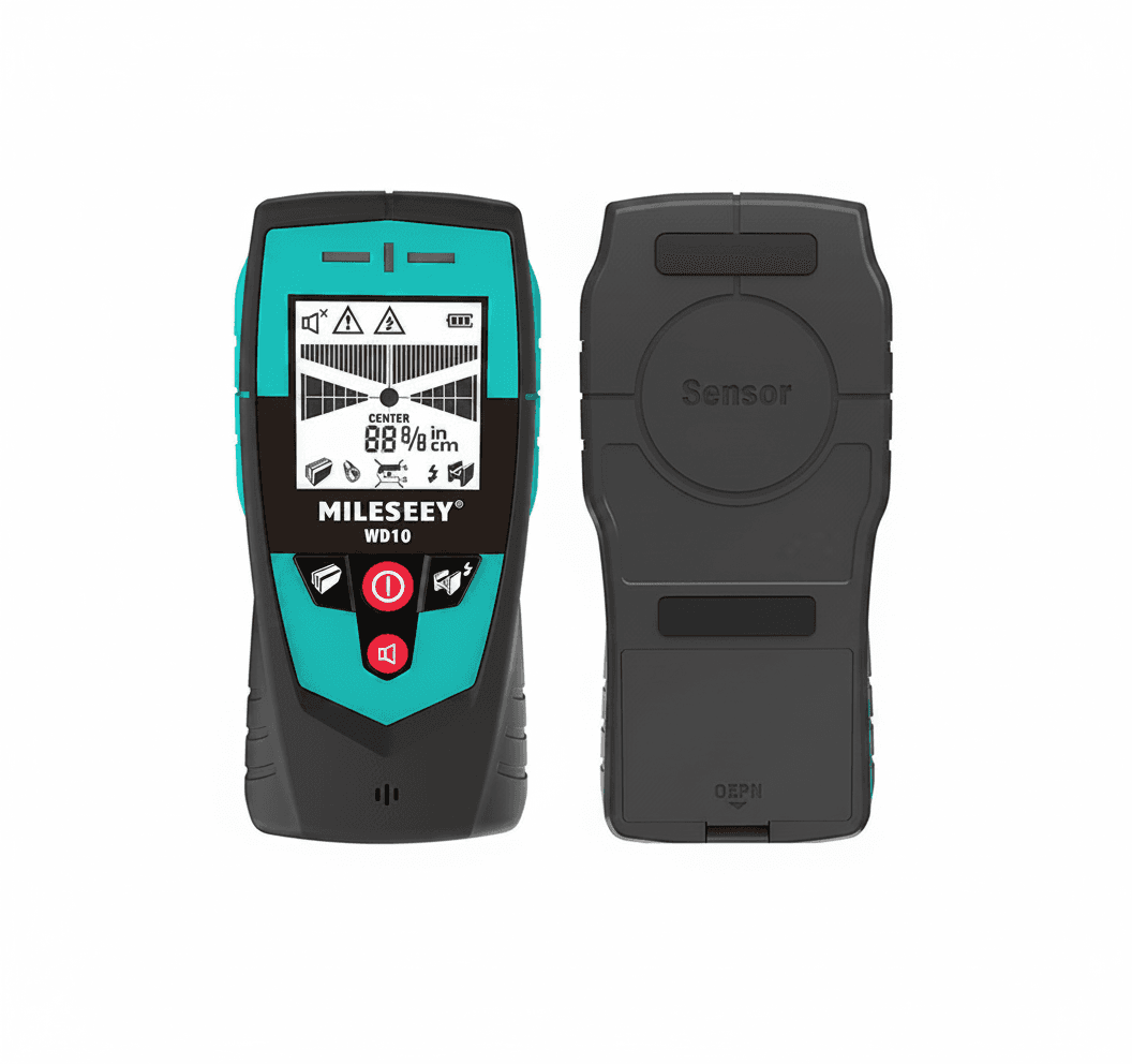 Mileseey Stud Finder, a handheld device for detecting studs.