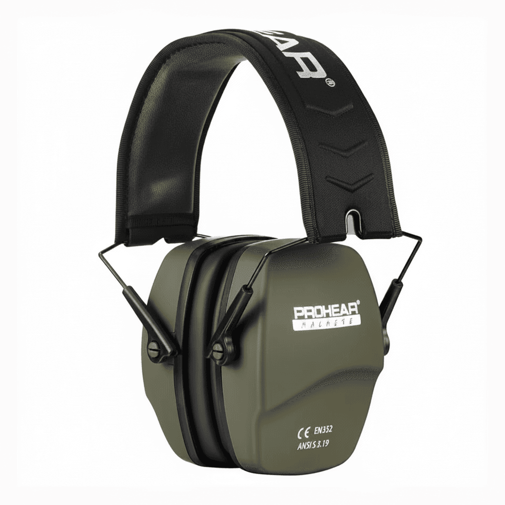ZOHAN Safety Helmet Ear Protection, front view.