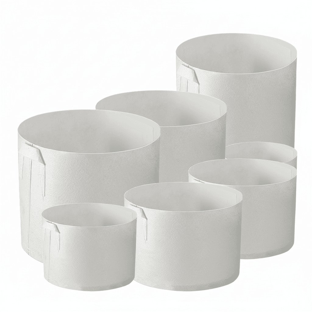 White Plant Grow Bags.