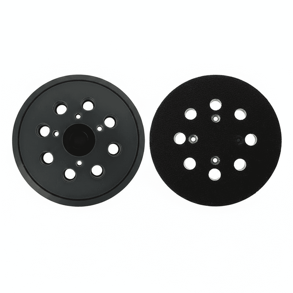 Superior Pads and Abrasives 5-inch 125mm 8-hole hook and loop sanding pad, an essential orbital sander pad for power tools.