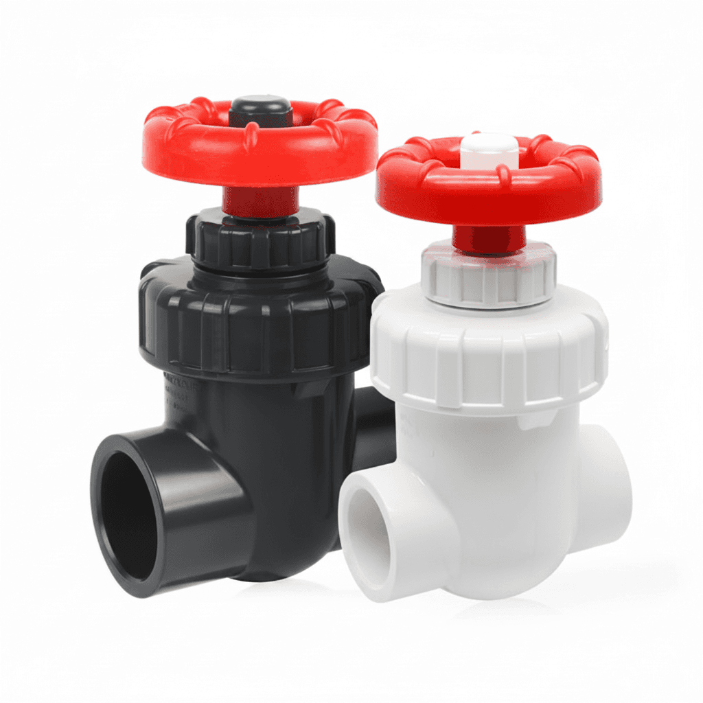 UPVC Gate Valve, a single unit.