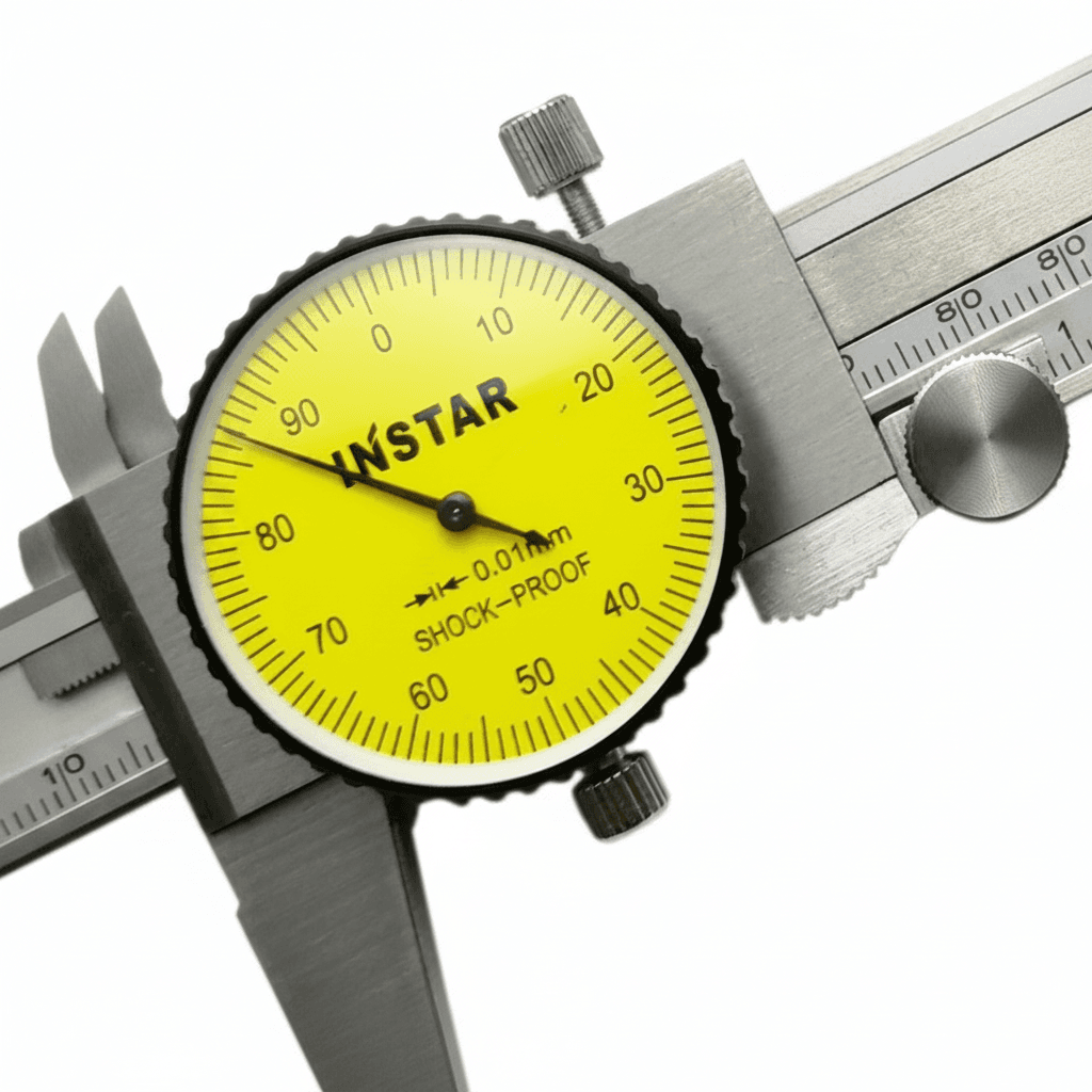 Vernier caliper, a precision measuring tool.