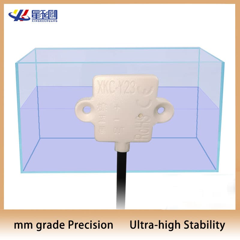 Miniature XKC-Y23A non-contact liquid level sensor with adjustable sensitivity, perfect for a tilt sensor application.