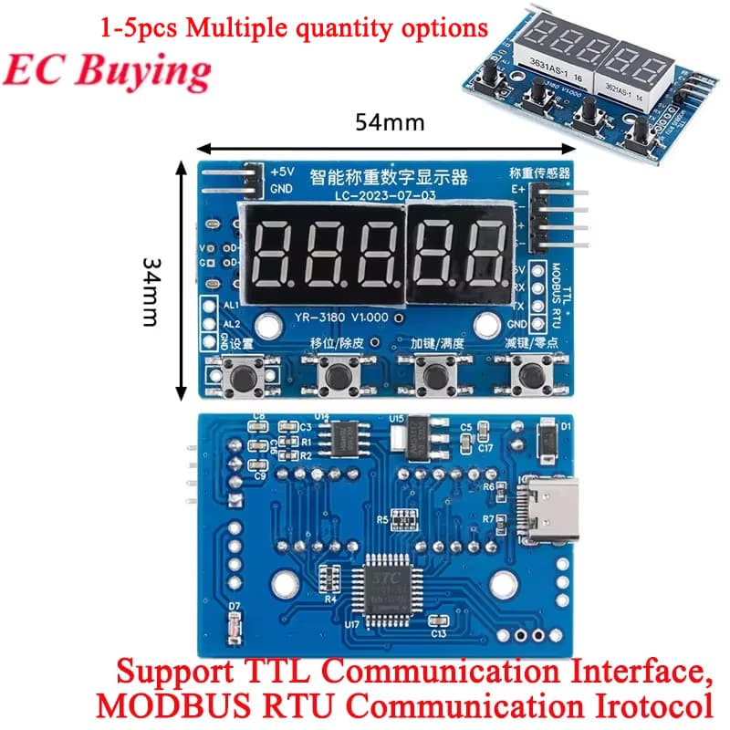 Load Cell ADC Module | 24-Bit HX711 Sensor Accessory