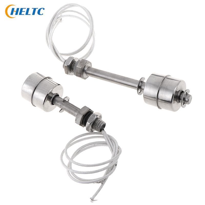 A stainless steel double ball float switch for tank liquid water level sensing, 45-400mm.