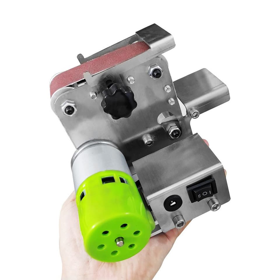 Mini electric belt sander, 775 motor, 4-axis variable speed, for DIY knife sharpening.