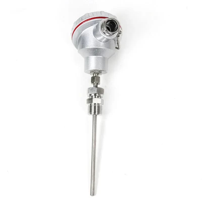 An armored thermocouple PT100 J K-type Temperature Transmitter with M20X1.5 thread, offering thermal resistance TC RTD Sensor 4-20ma 0-5V RS485 output options.