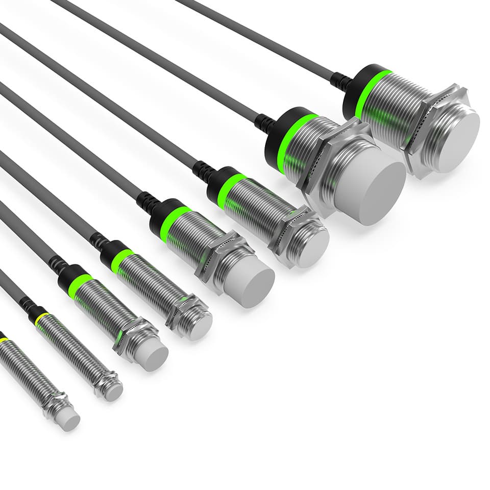 GTRIC long-distance inductive sensor, an M12 ultrasonic sensor for metal detection, NPN PNP, 10-30V DC.