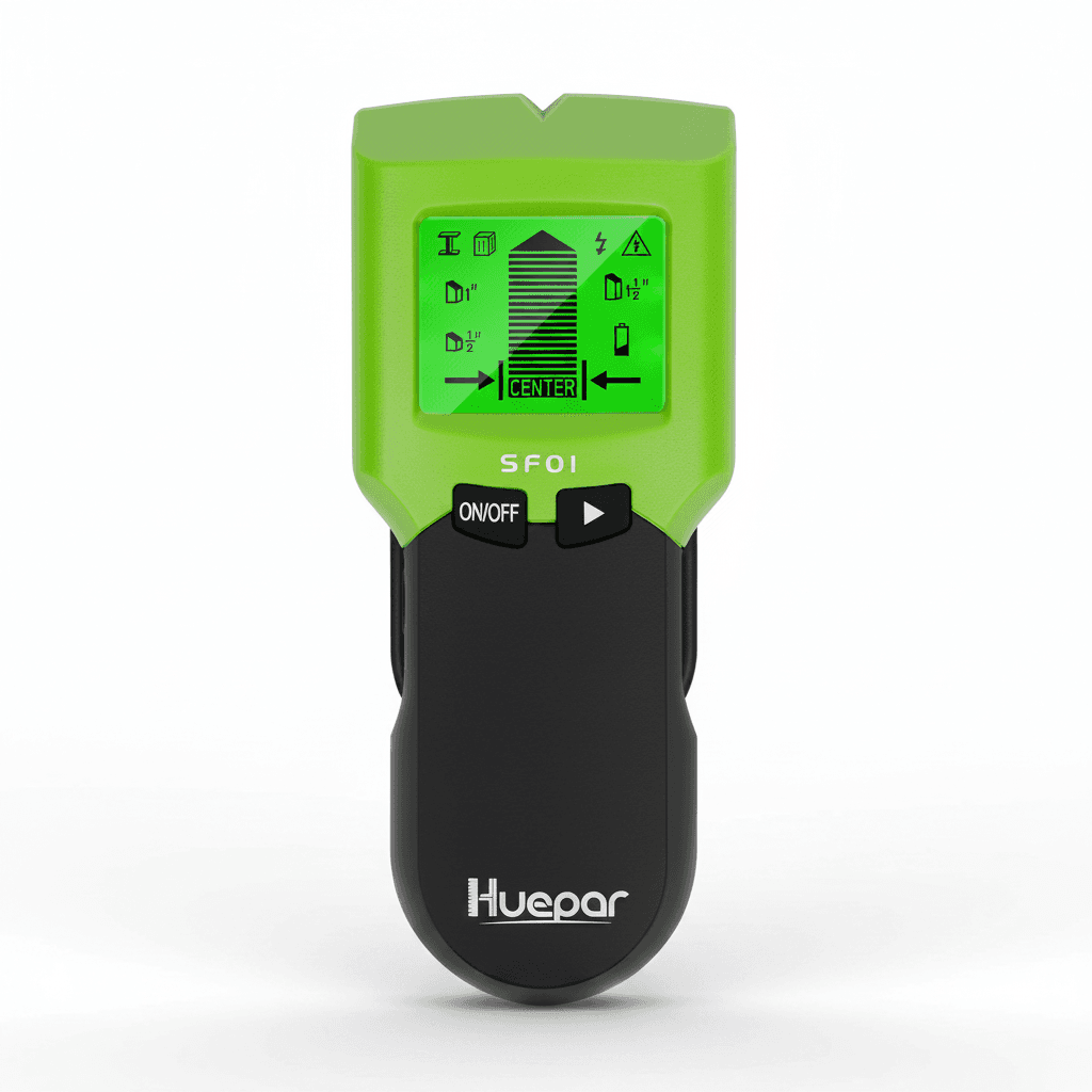 Huepar Stud Finder, front view.