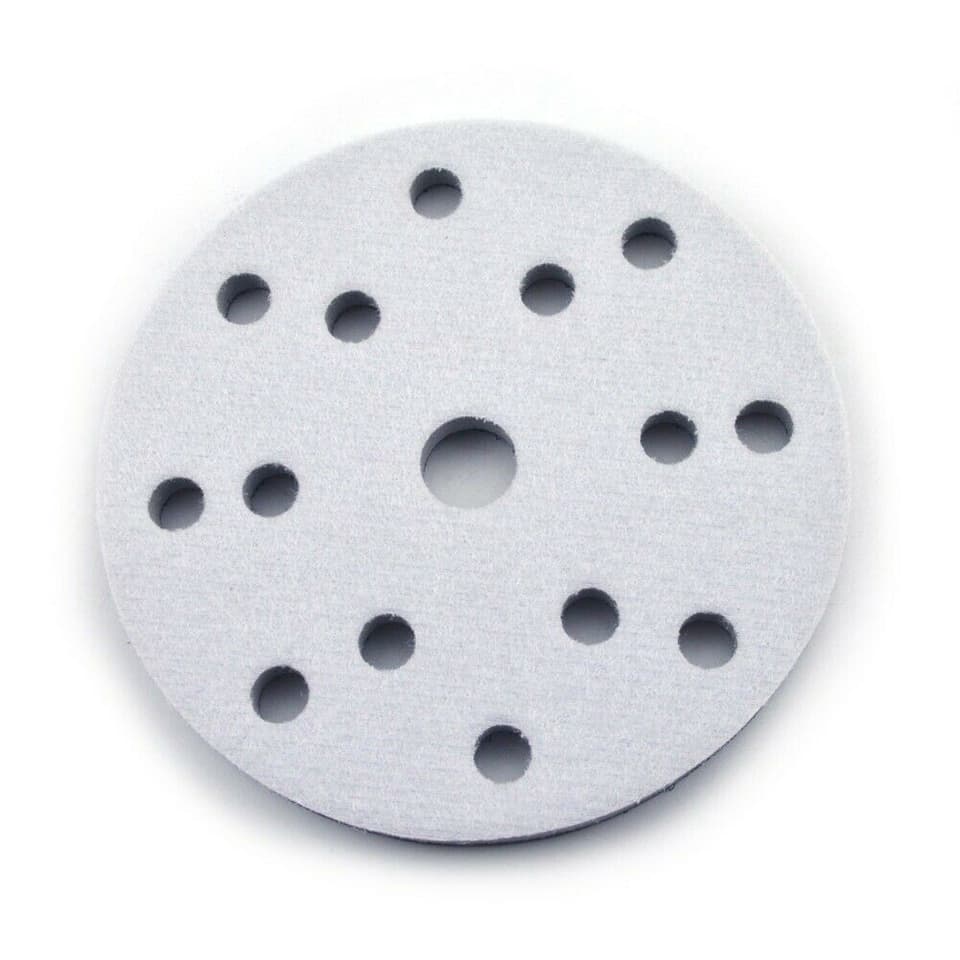15-hole soft sponge interface 6-inch 150mm sander backing pad, hook & loop for polishers.