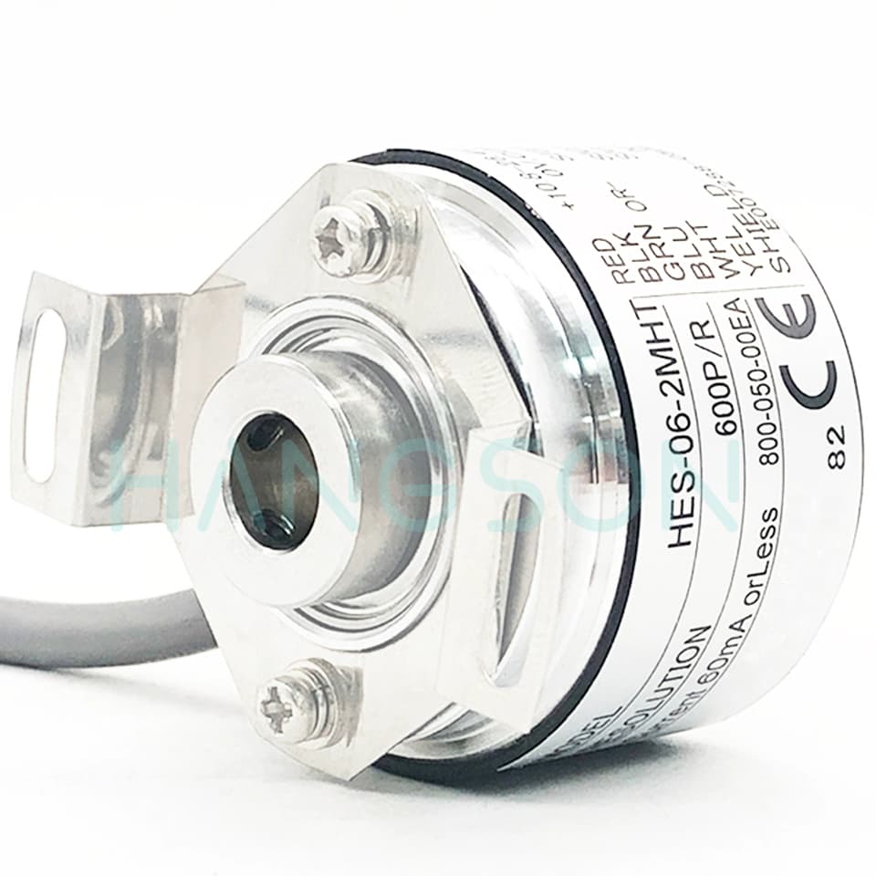 An OVW2-06-2MHT-10-2MD-1024-01 incremental optical rotary encoder with DC 5-24V input.