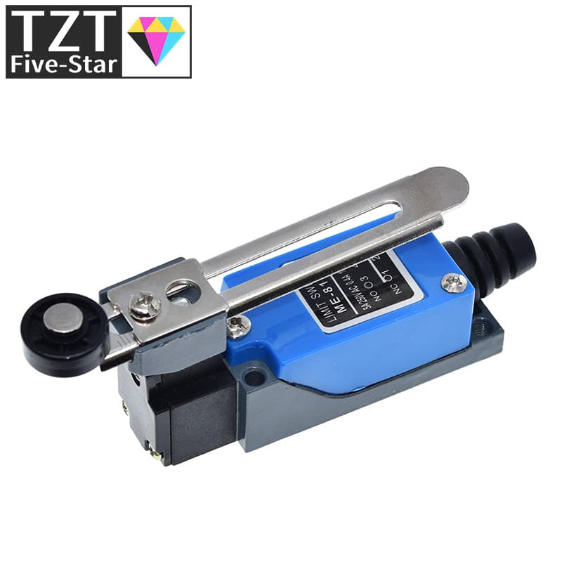 GREATZT ME-8108 limit switch with adjustable rotary roller lever arm, AC250V 5A, for industrial control.