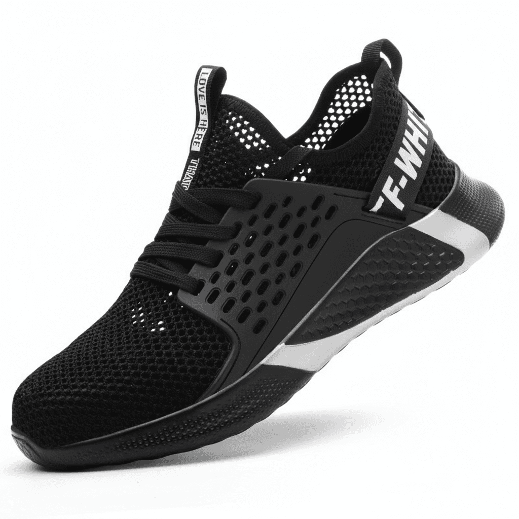 Summer Work Shoes Steel Toe | Lightweight Breathable Safety Trainers | Anti-Smash Protection