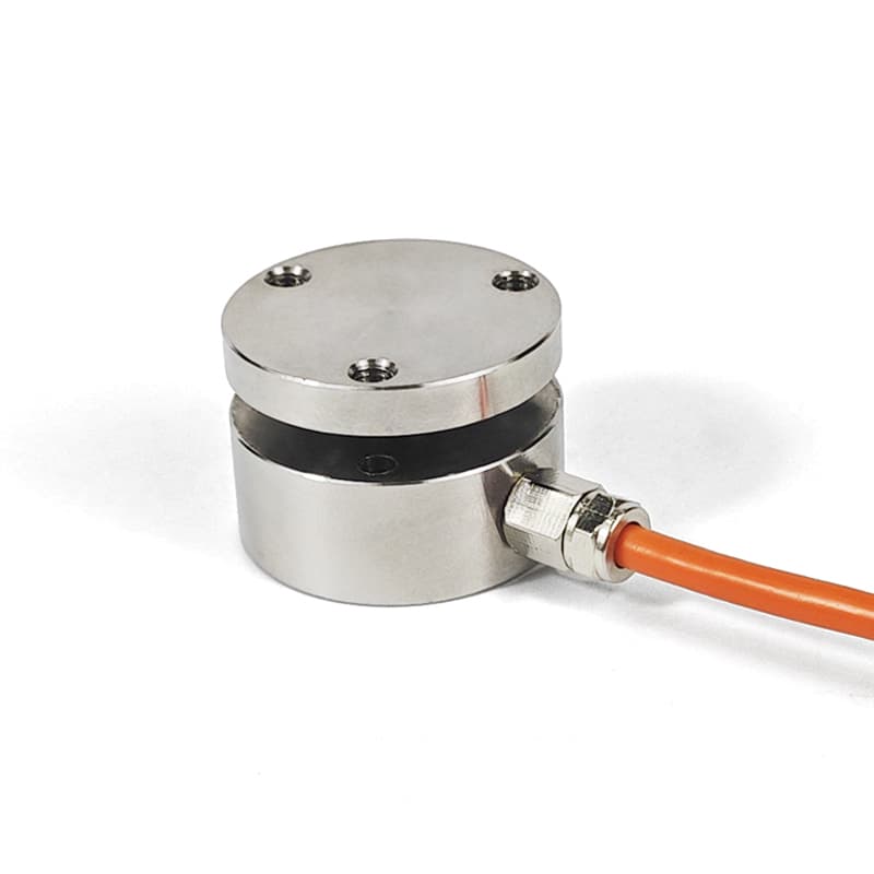 A 25mm inline load cell, a miniature tension and compression force transducer weighing sensor.