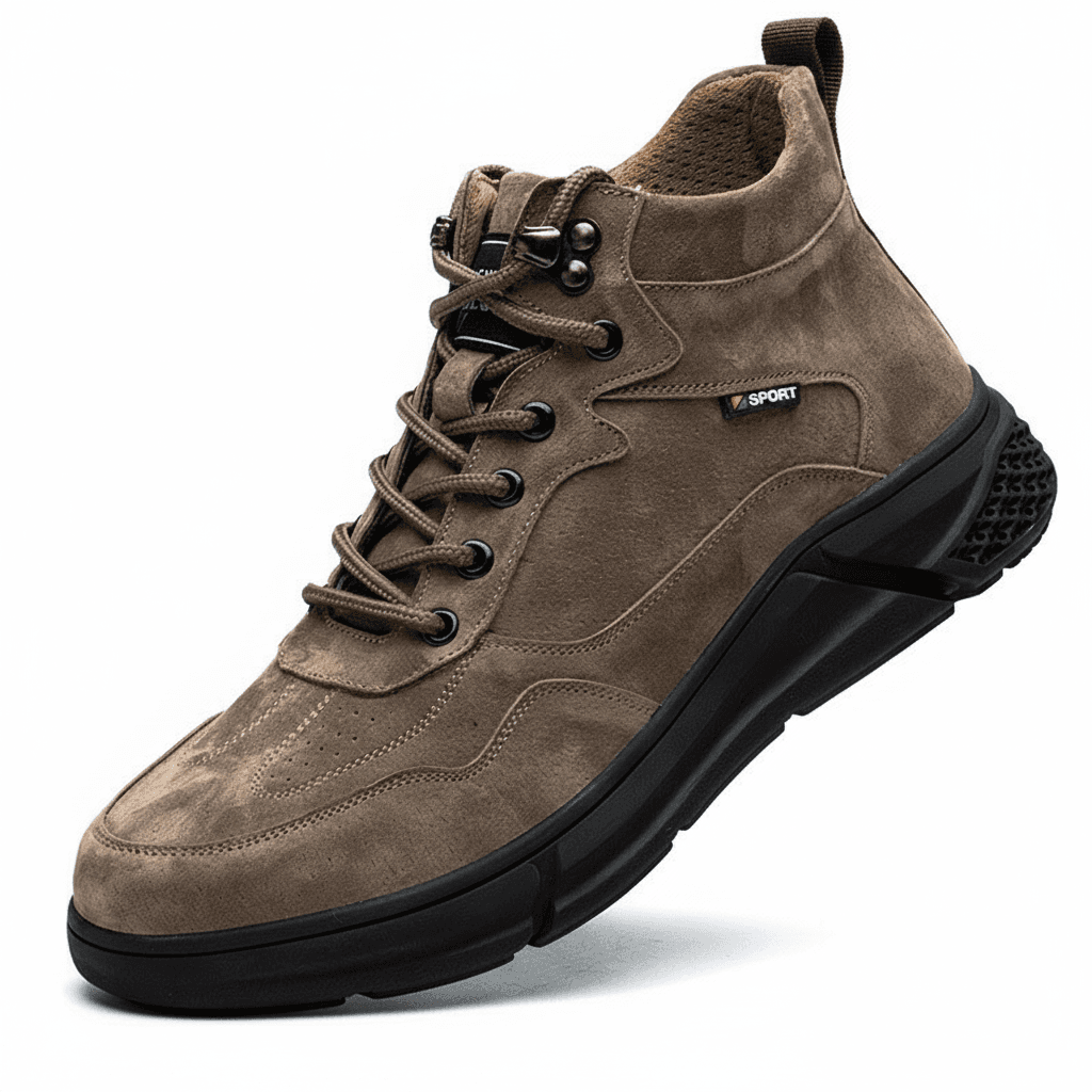 Safety Boots Steel Toe Cap, a pair of robust work boots.