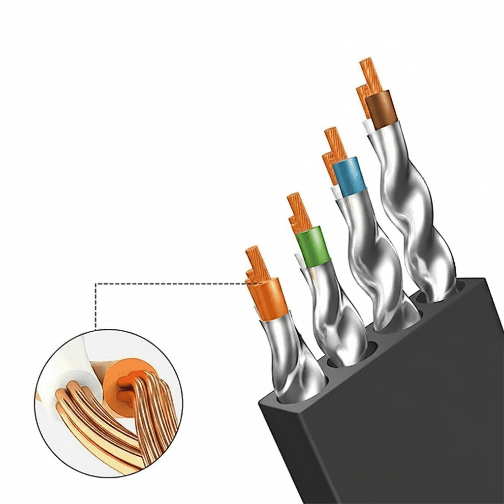 8 Ethernet Cable | 40Gbps 2000MHz Speed | Shielded RJ45 Patch Cord