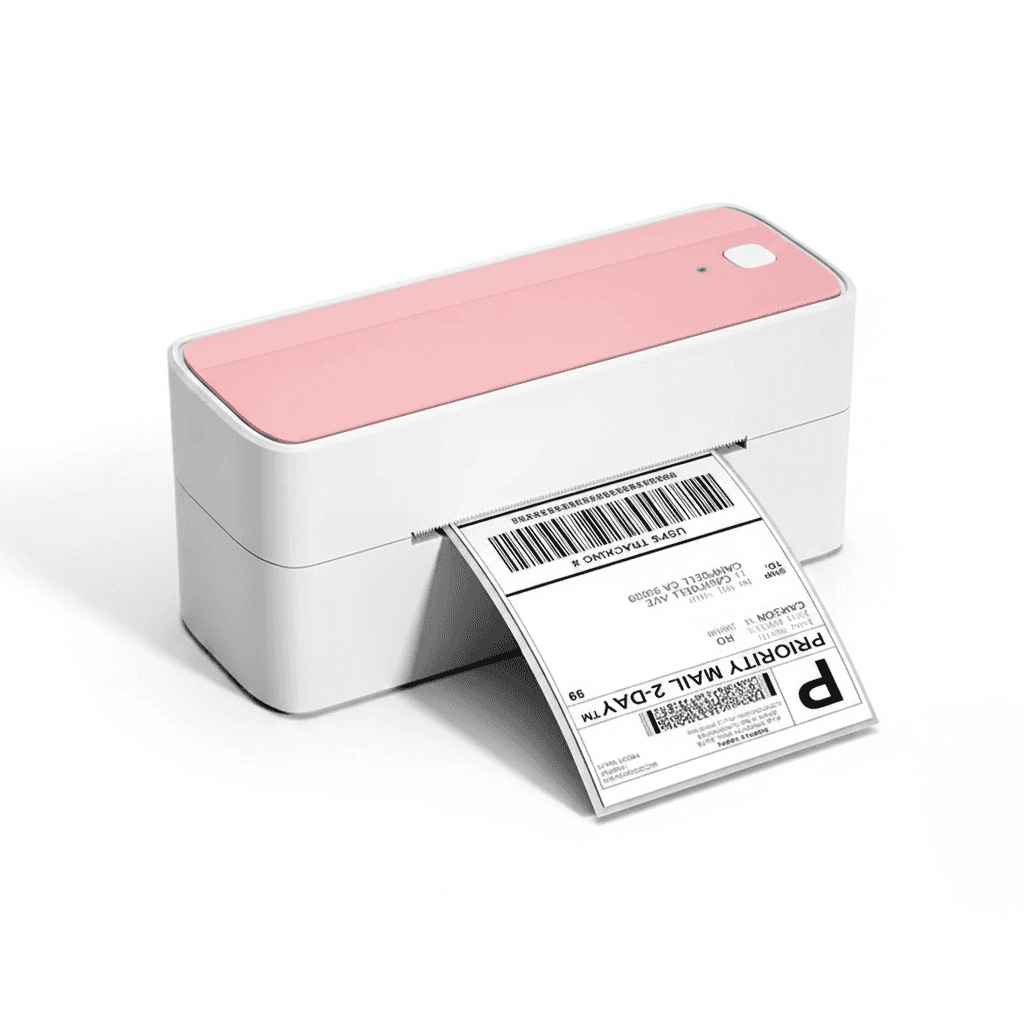 Phomemo 241 Label Maker, a compact white label printer.