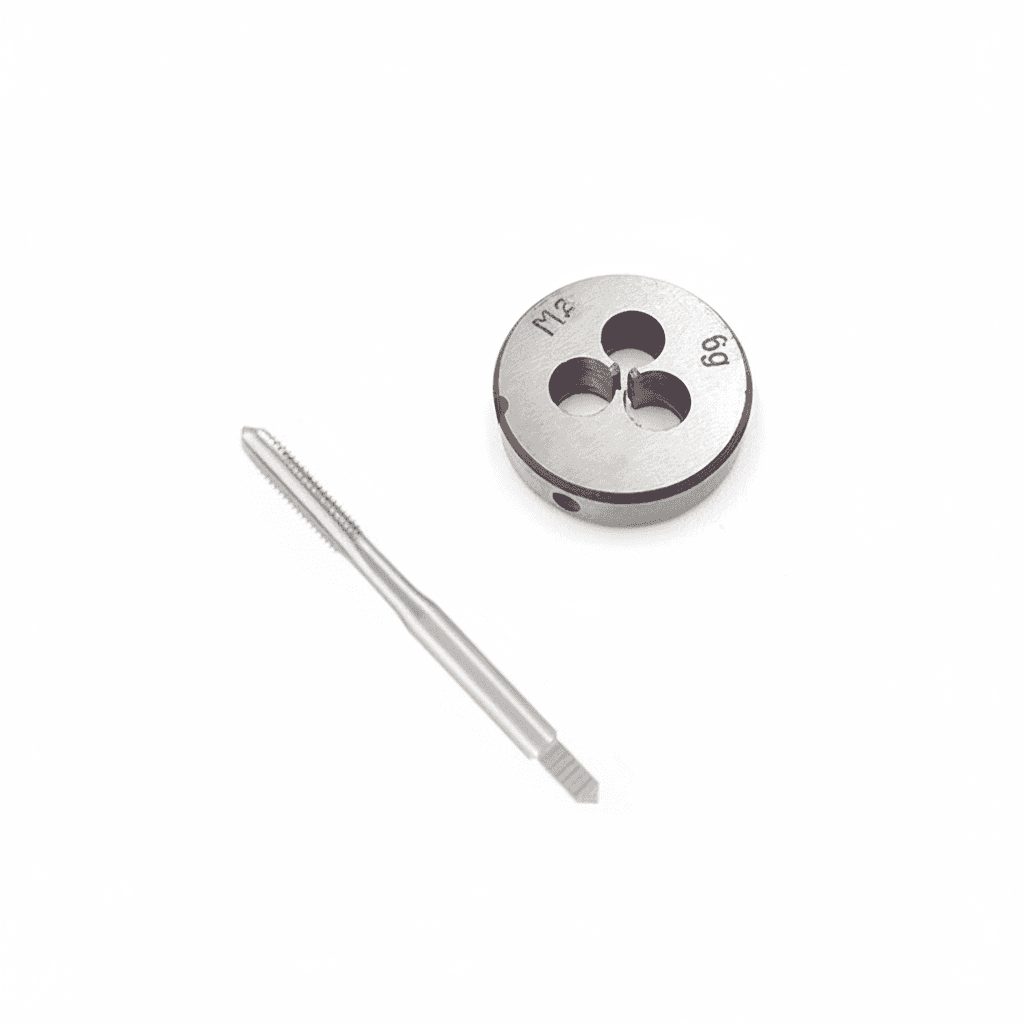 Tap and die set, a complete kit of threading tools.