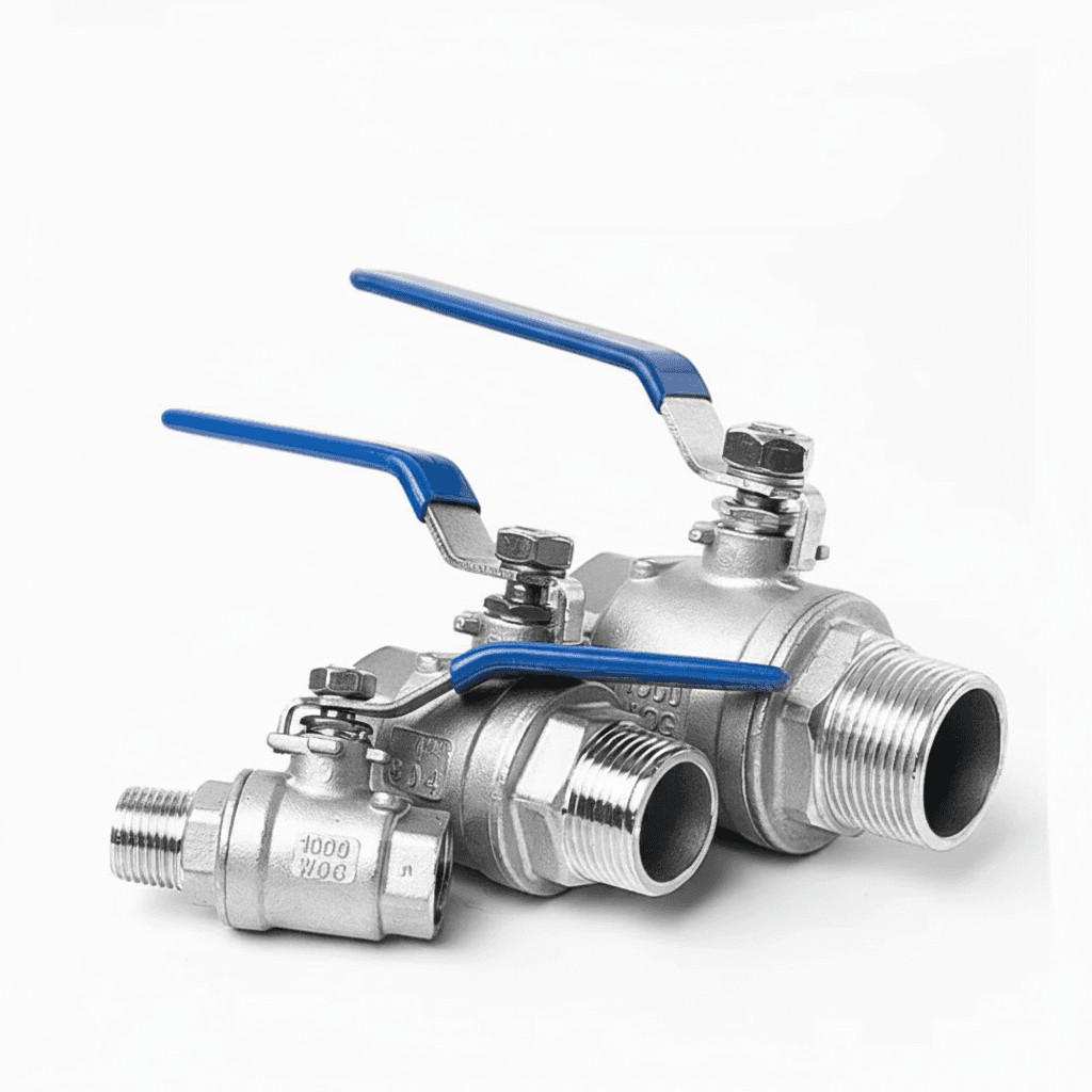 2 1/2 Gate Valve | 3/4 BSPT Full Port Ball Valve | 304 Stainless Steel - Image 1