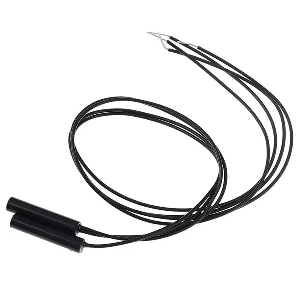 Mounted magnetic sensor, a reed proximity switch, available in normally open or closed configurations.