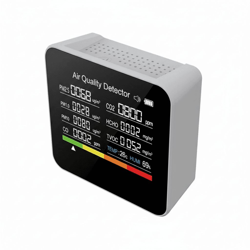 Tuya WIFI Carbon Monoxide Detector, front view.