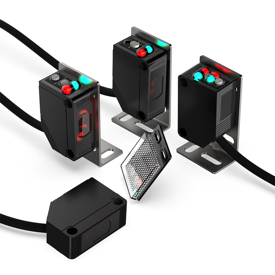 GTRIC E3Z diffuse photoelectric sensor, square infrared photocell, NPN/PNP, 10-30VDC, 30CM sensing distance.
