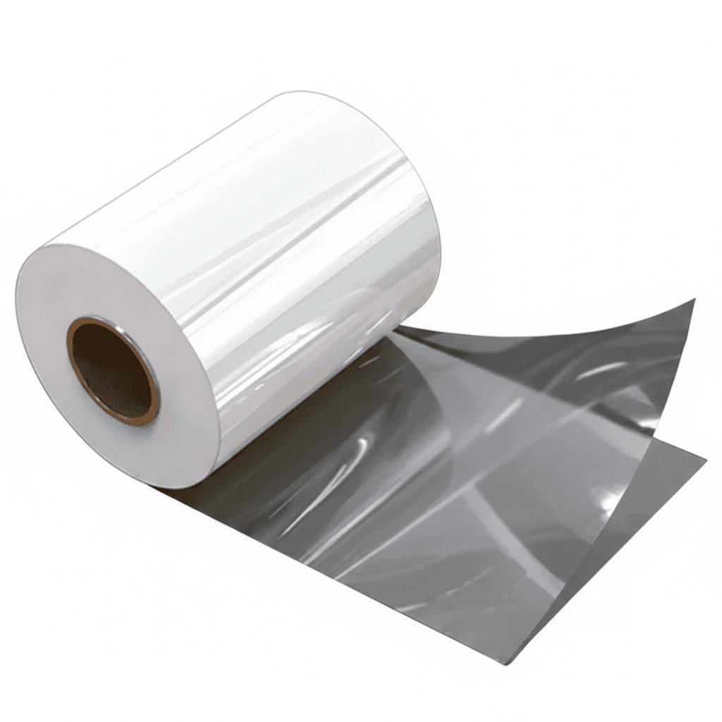 Shrink Pallet Wrap product, a large roll of clear film.