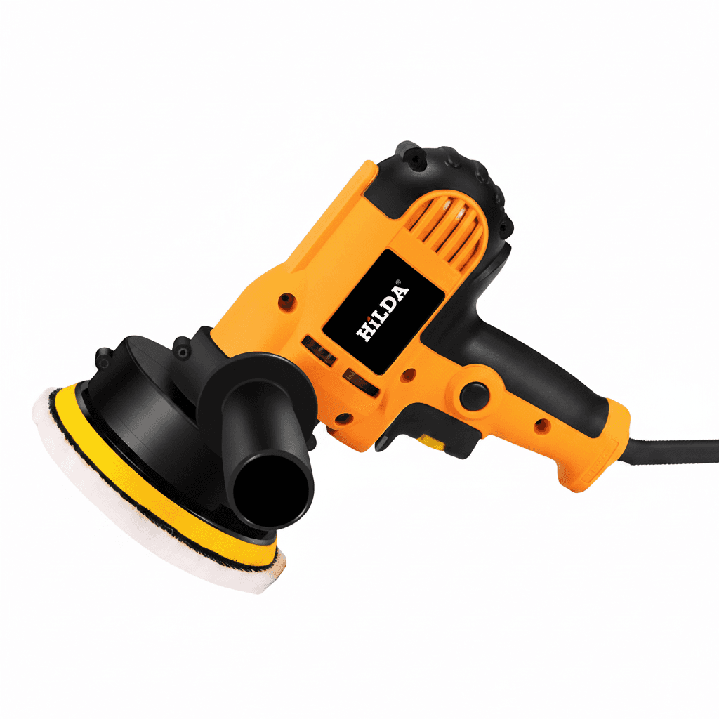 HILDA electric car polisher for beauty waxing, with adjustable speed for sanding, waxing, and scratch repair.