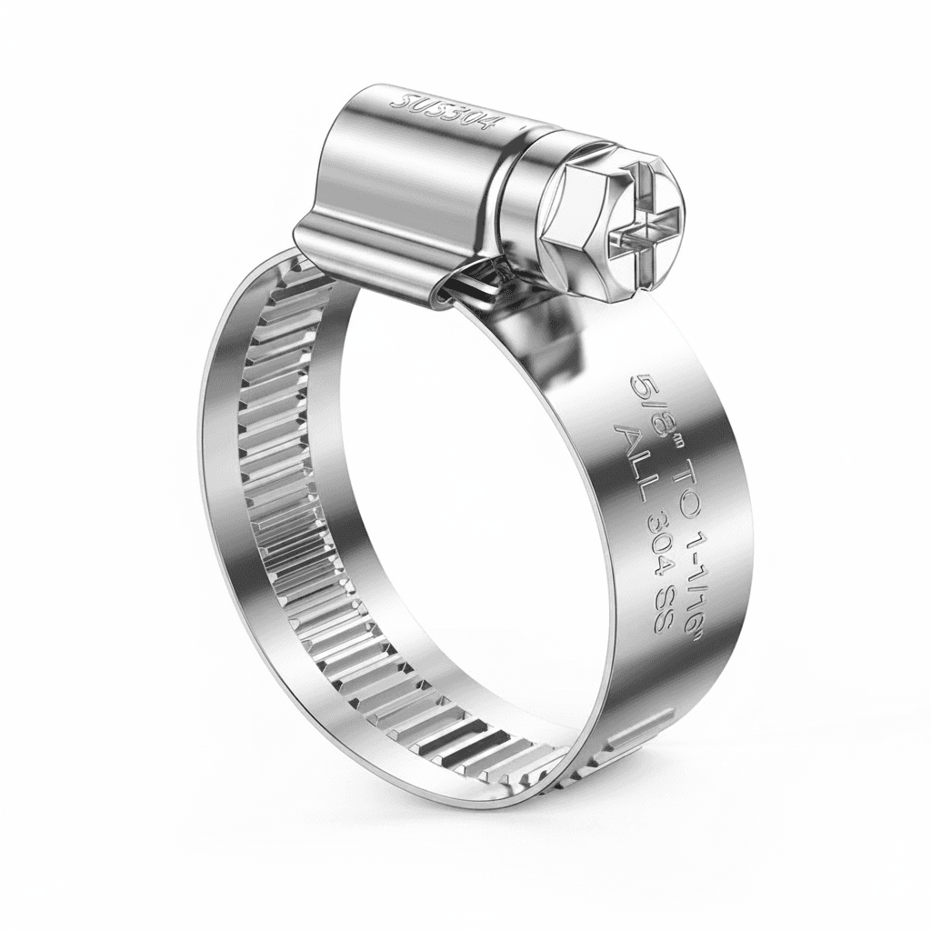 Heavy-Duty Jubilee Clips, a single hose clamp.