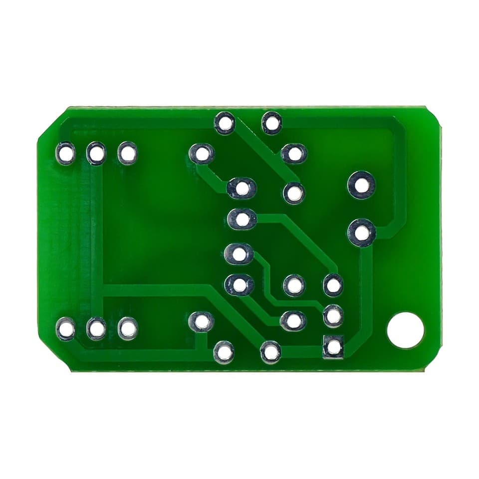 A hall effect sensor module for detecting magnetic poles, featuring a red PCB with a small black chip and pin headers.