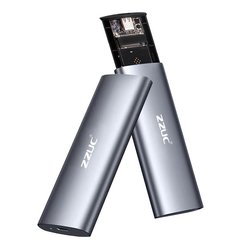 M.2 NVMe Enclosure | Tool-Free with Heat Sink | USB-C 3.1 for SATA & NVMe