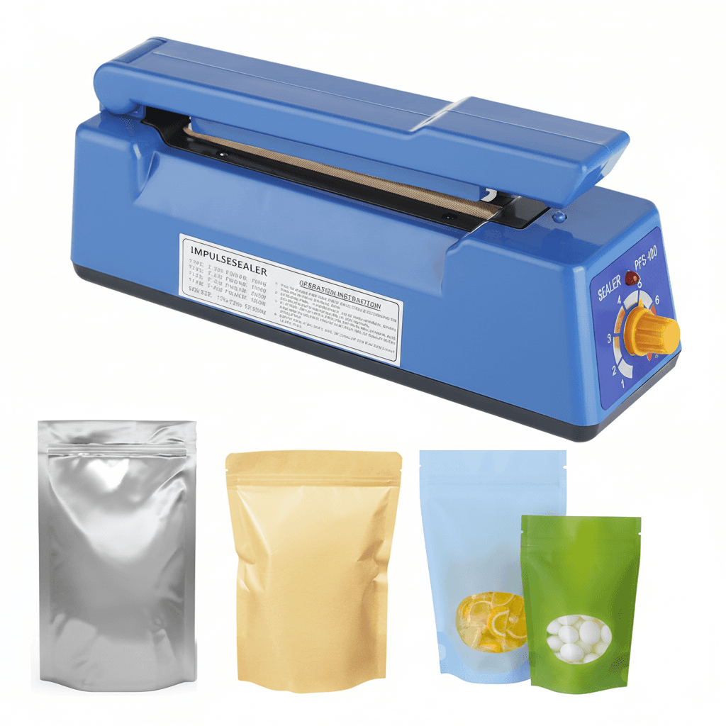 Heat Sealer | Hand Press Impulse Sealer | Food & Plastic Bag Packaging