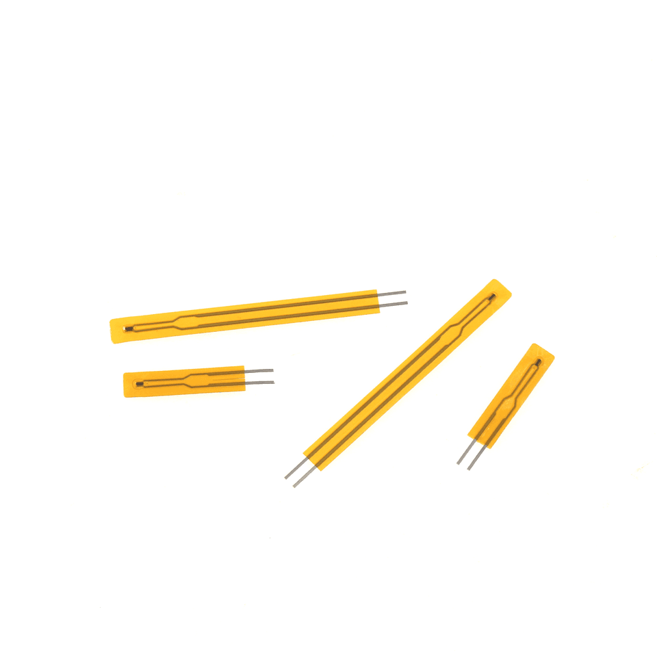 Ultra-thin MF55 NTC thermistor, available in 5K, 10K, 50K, and 100K variations for precise temperature sensing.