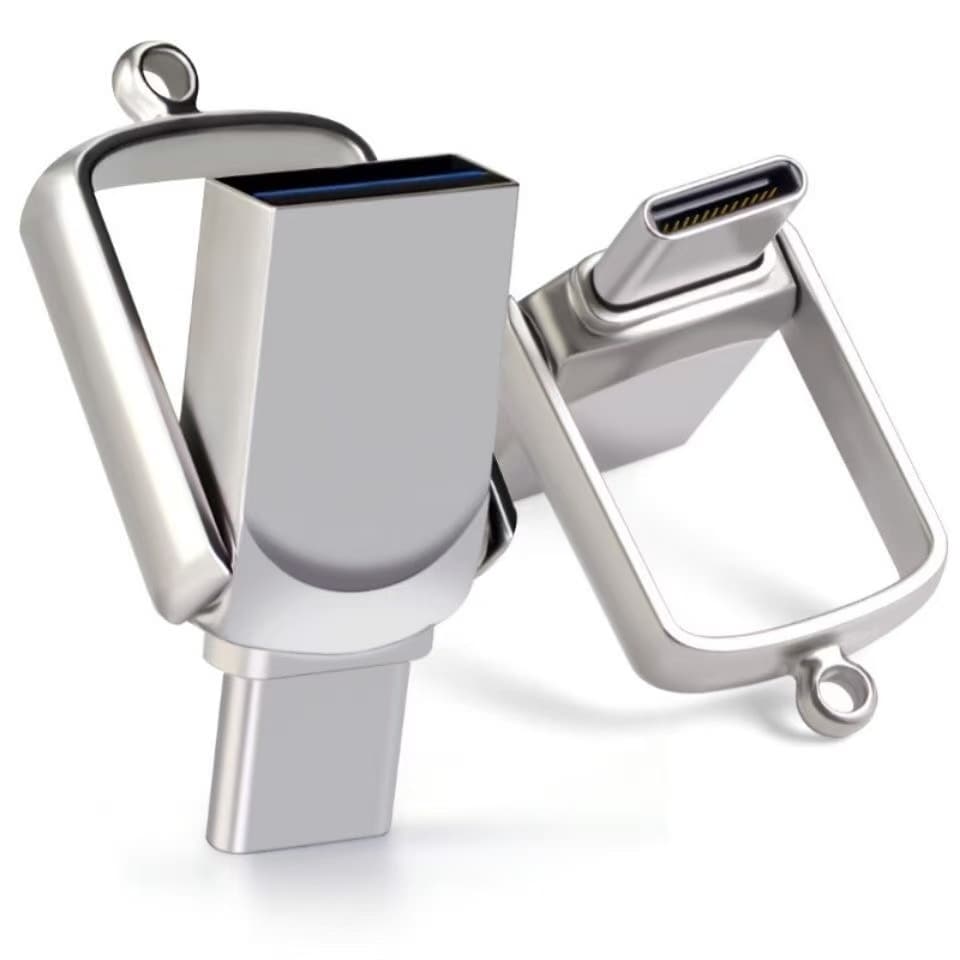Port USB C Flash Drive | 128GB Storage | USB-A & Type-C Connectors