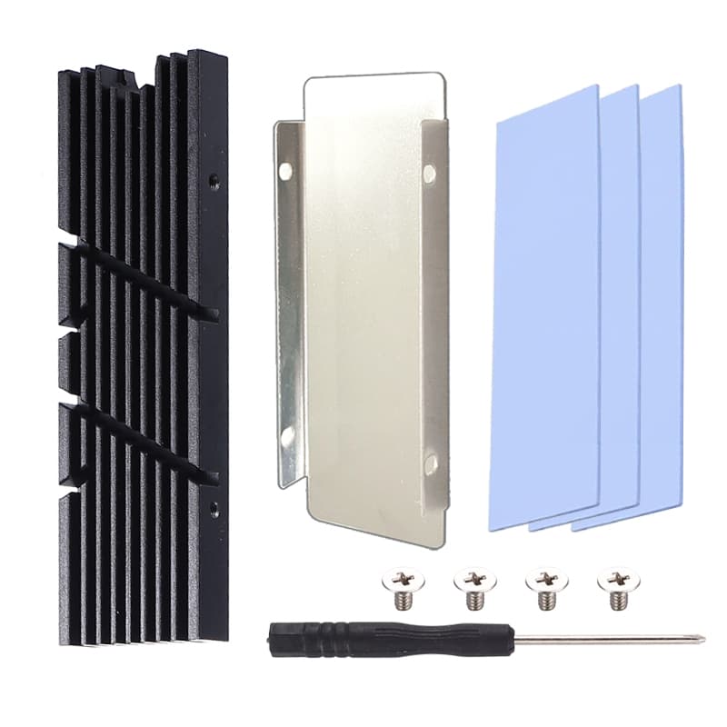 M.2 SSD Hard Drive Caddy Heatsink | NVMe 2280 Aluminum Cooler | For PS5 & PC