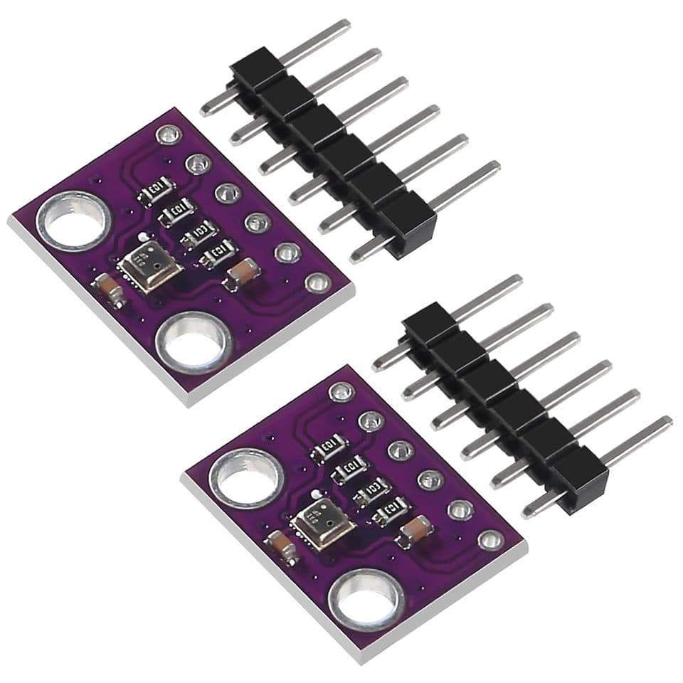 BME280 3.3V sensor module for precise temperature and atmospheric pressure readings, featuring a humidity sensor.