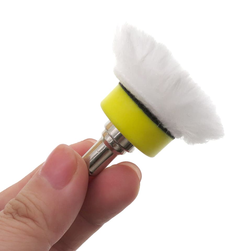 A 26-piece set of 1-inch mini car foam drill buffing pads for detailing, polishing, and waxing.