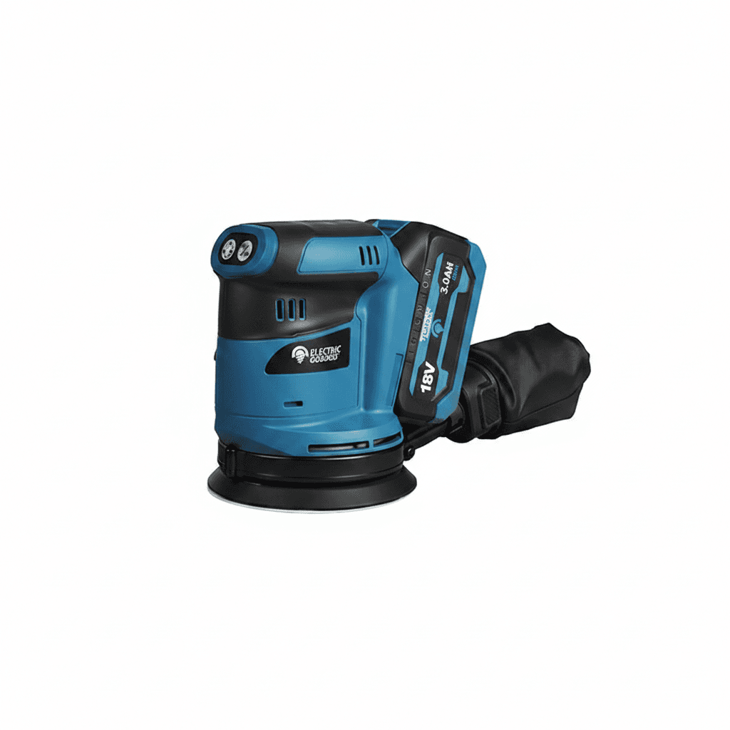 Electric Goddess brushless random orbital sander, 11000rpm, for Makita 18V battery.