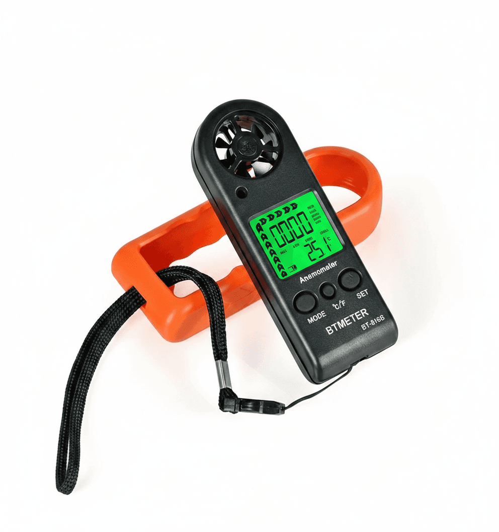 BT-816B Anemometer, a compact wind speed meter.
