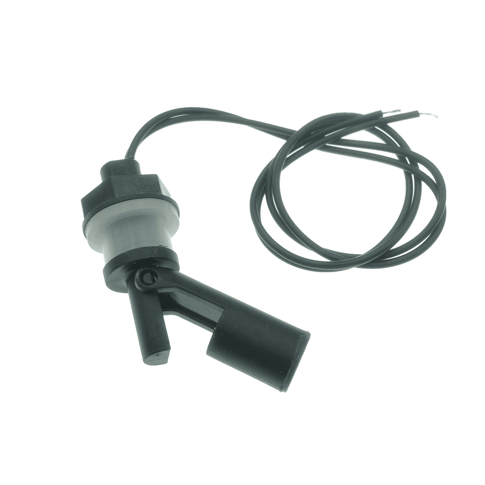 Horizontal PP plastic liquid level sensor with a float switch mechanism for tanks.