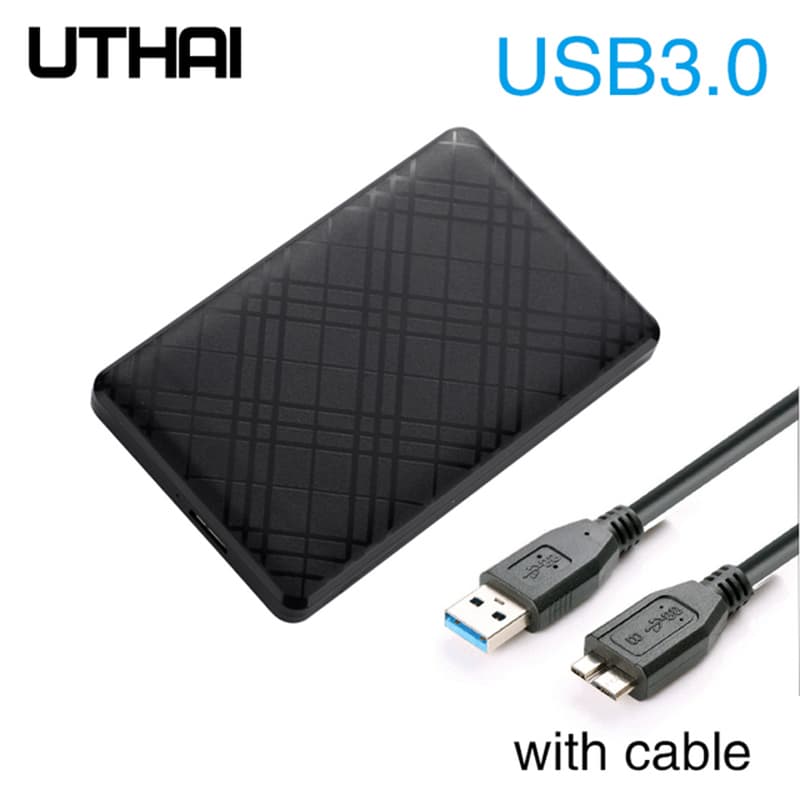 T43 USB 3.0 hard drive enclosure for 2.5 inch SATA drives, supporting up to 6TB.