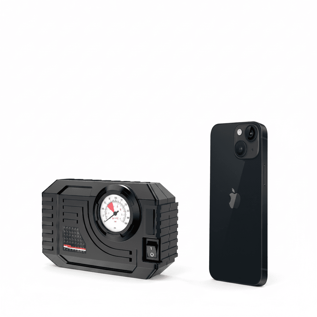 CARSUN Mini Tyre Inflator, a compact device.