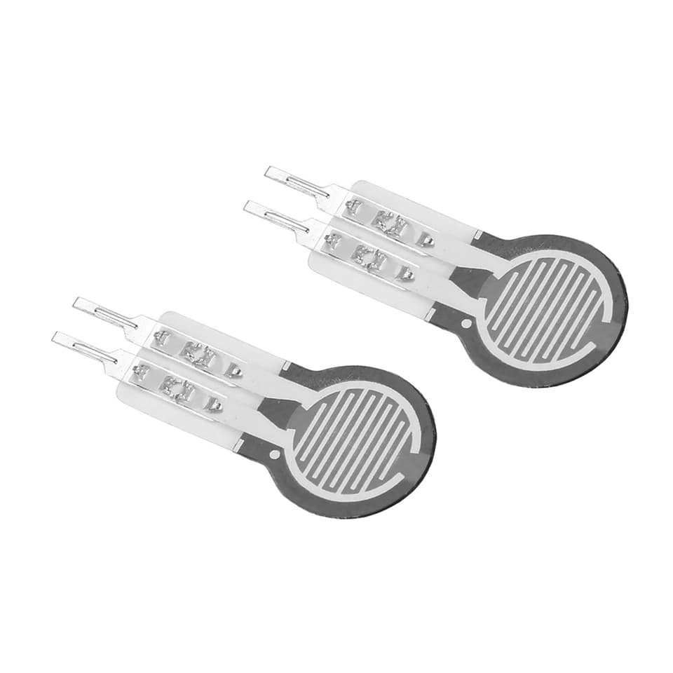 Thin film pressure transducer for force sensing, ranging from 20g to 2kg, with high resistance.