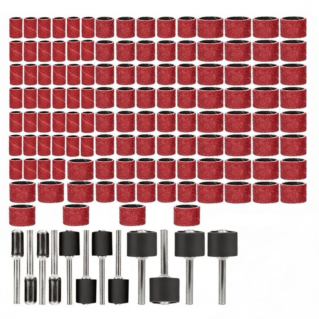 Sander Attachment Kit | 132pc Sanding Bands | For Rotary Tool Woodworking
